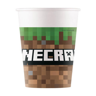 Minecraft papieren bekers 8 stuks | 2 stuks
