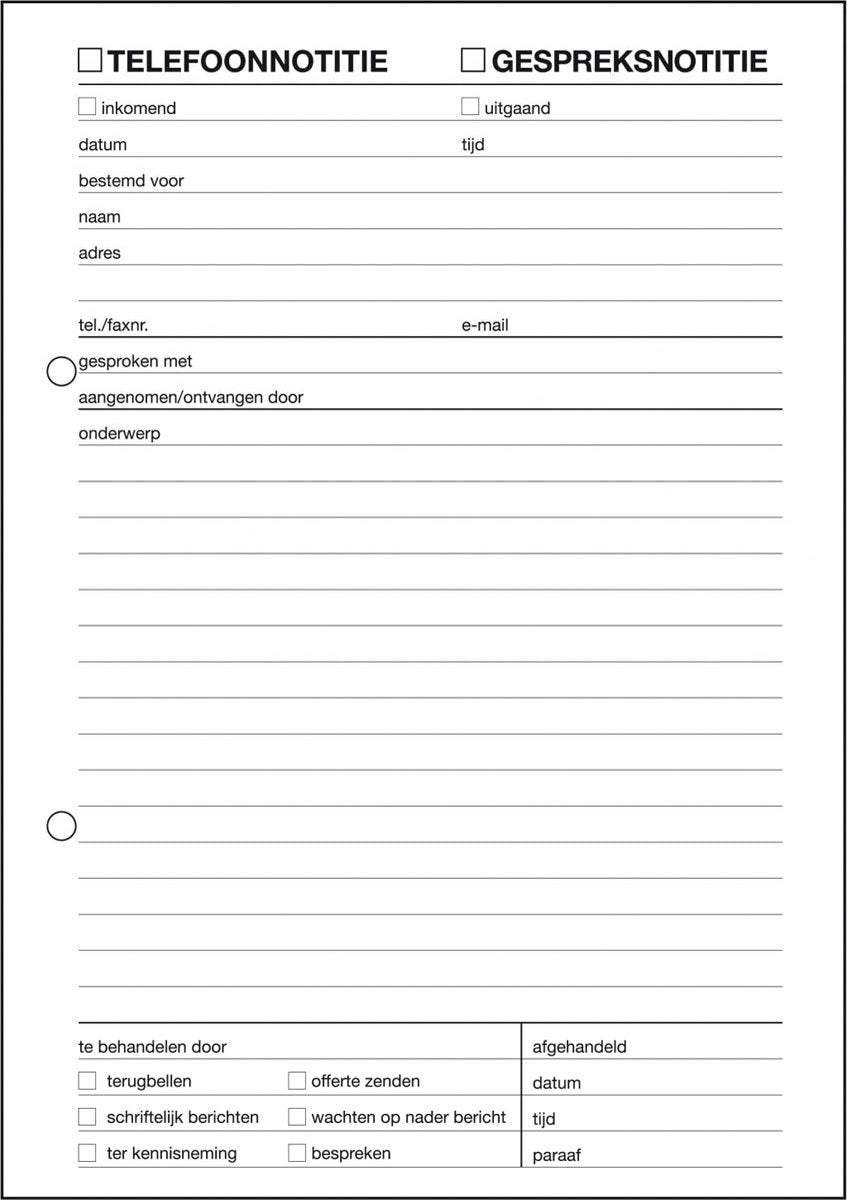 Sigel telefoon- gespreksnotitieblok - expres - a5 - 100 vel - si-30235