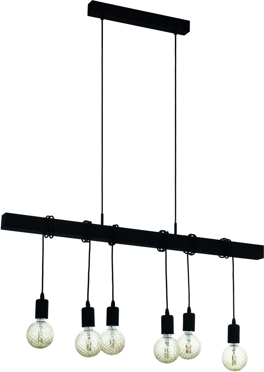 Eglo townshend hanglamp - e27 - 100 cm - zwart