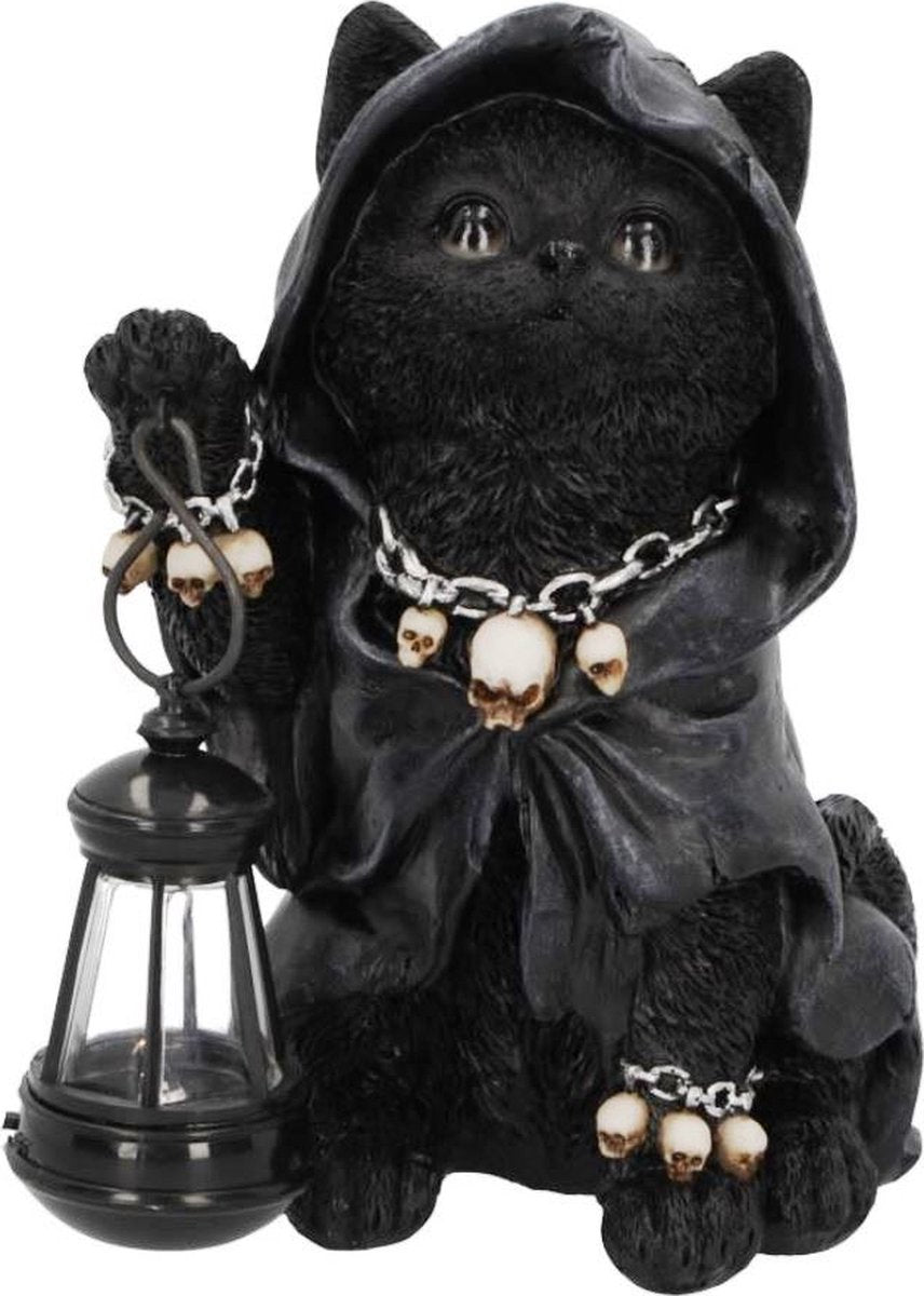 Nemesis now - reapers feline lantern 18.5cm beeld figuur - multicolours