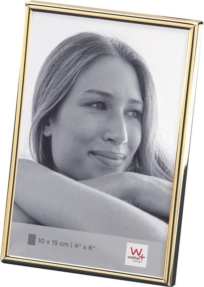 Walther chloe - fotolijst - fotoformaat 10x15 cm - goud