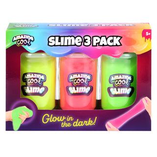 Amazing cool glow in the dark slime 3 pack | 4 stuks
