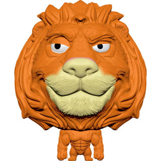 Splats head orange lion 11 cm | 3 stuks