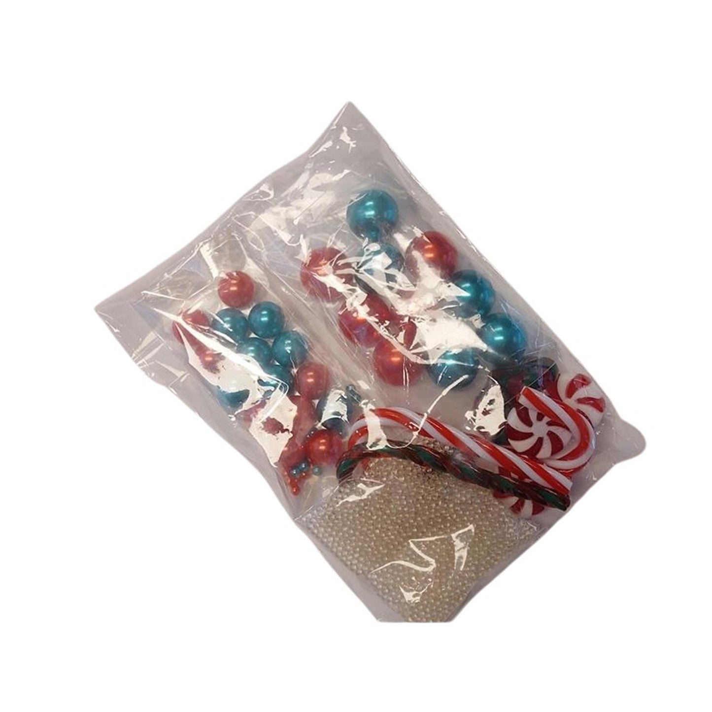 Hbx natural living deco waterparels x-mas cheer zakje a 120gr groen rood
