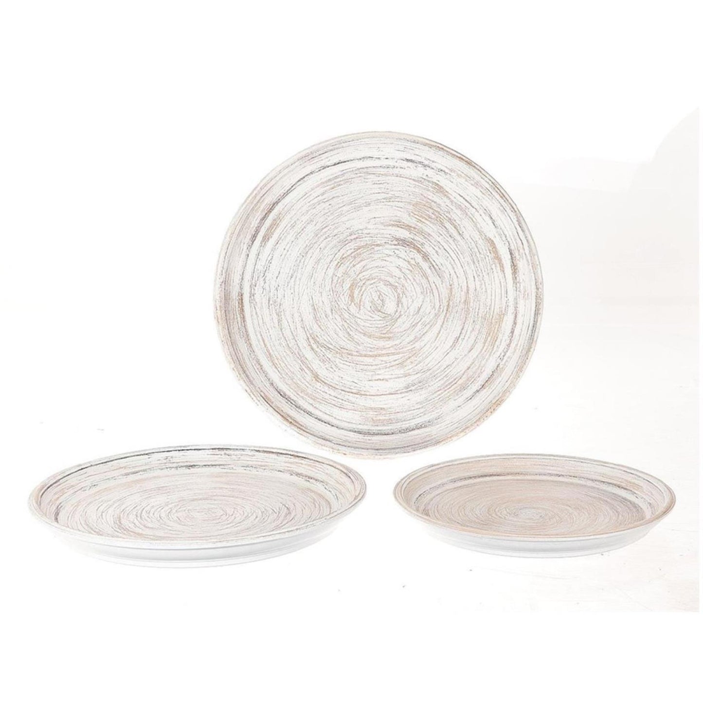 Hbx natural living hbx natrural living schalenset lipaek 3-delig white wash ø33-40-45cm