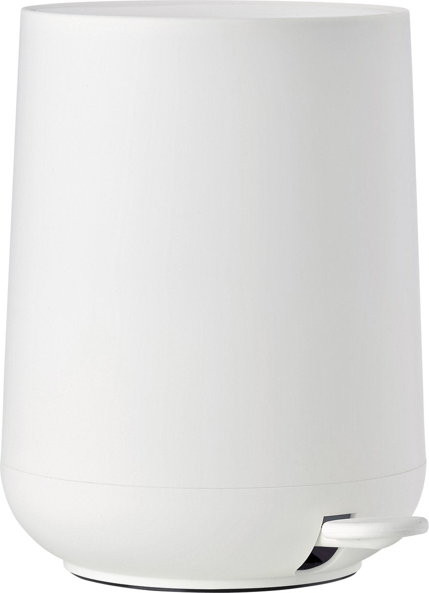 Zone denmark nova pedaalemmer - prullenbak badkamer softclose - afvalemmer klein - toilet badkamer accessoires - kunststof - 5 liter - 29 x 23 cm - wit