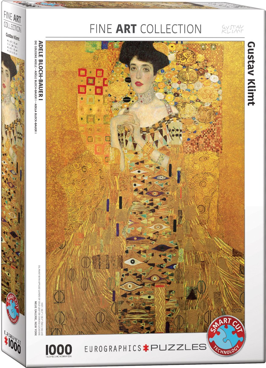 Eurographics - adele bloch-bauer i - gustav klimt - 1000 stukjes 48×68cm (b×h) - fine art legpuzzel
