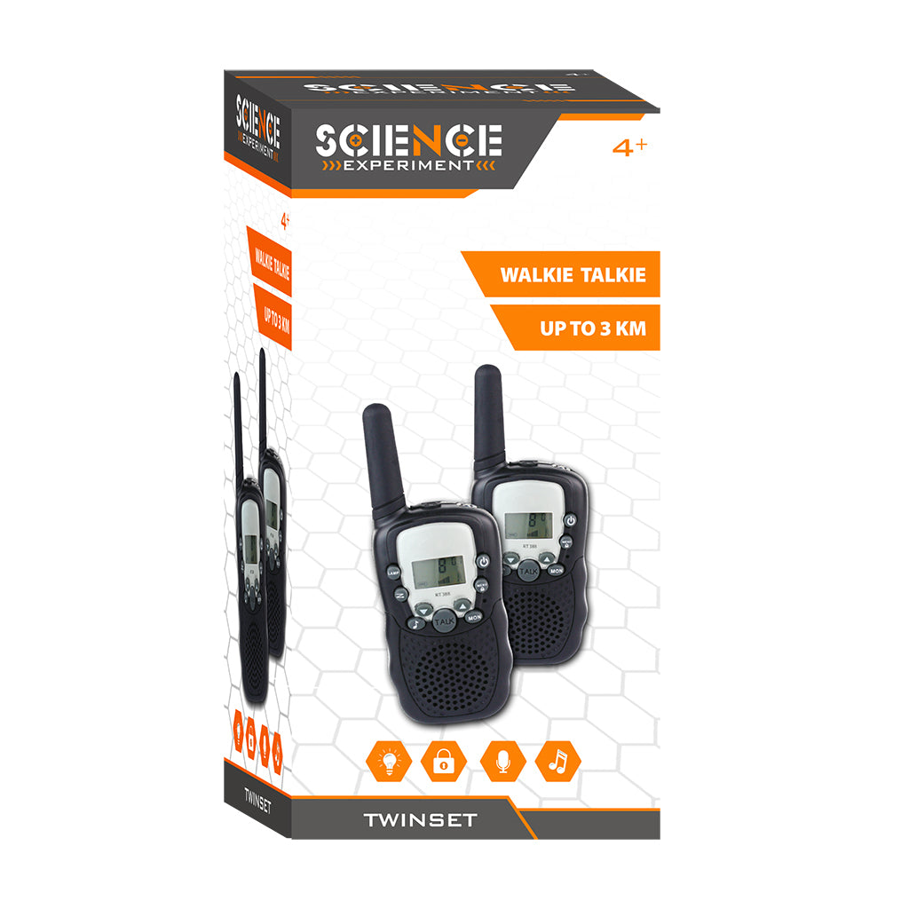 Basic science experiment t-388 walkie talkie + licht zwart