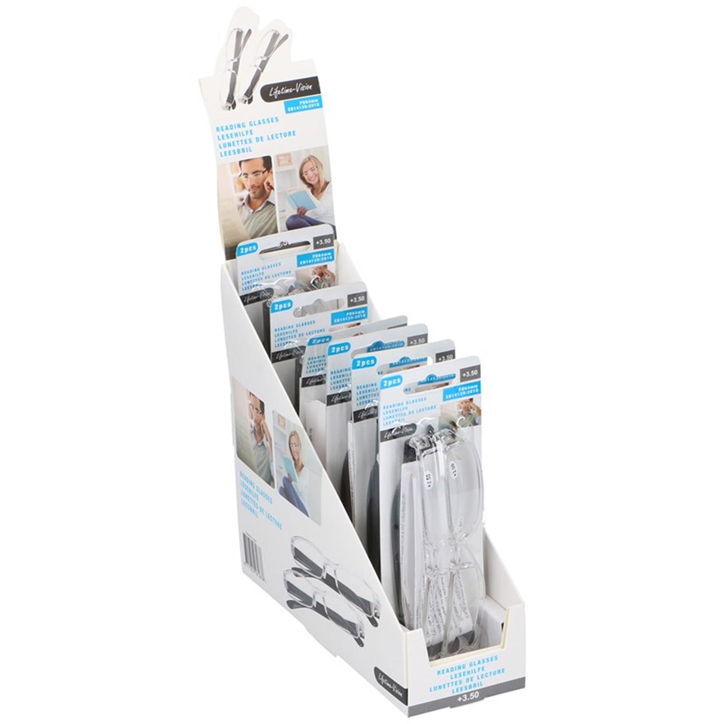 Lifetime leesbril 2 stuks op kaart, sterkte +3.50