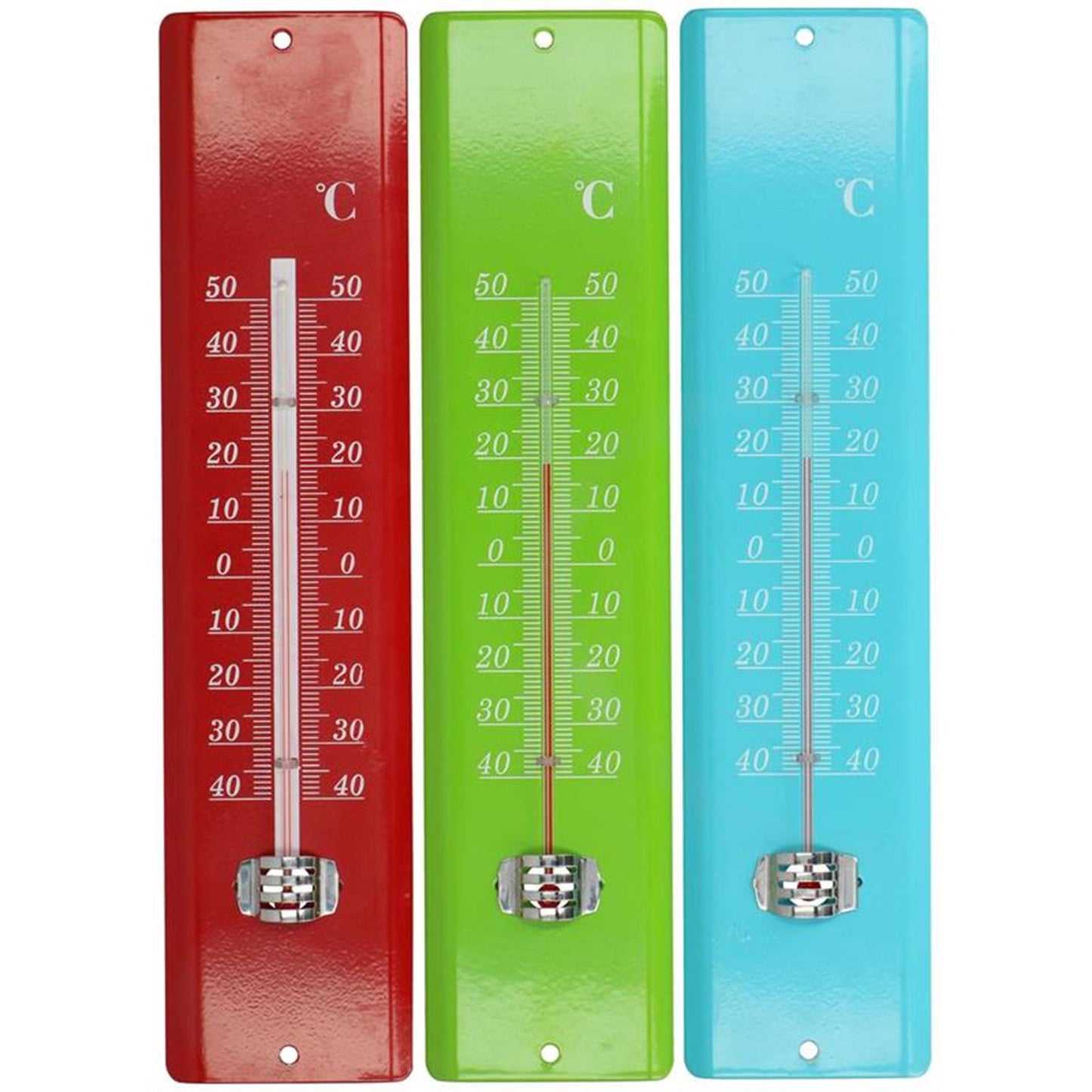 Kinzo thermometer metaal 29,5x7x2cm