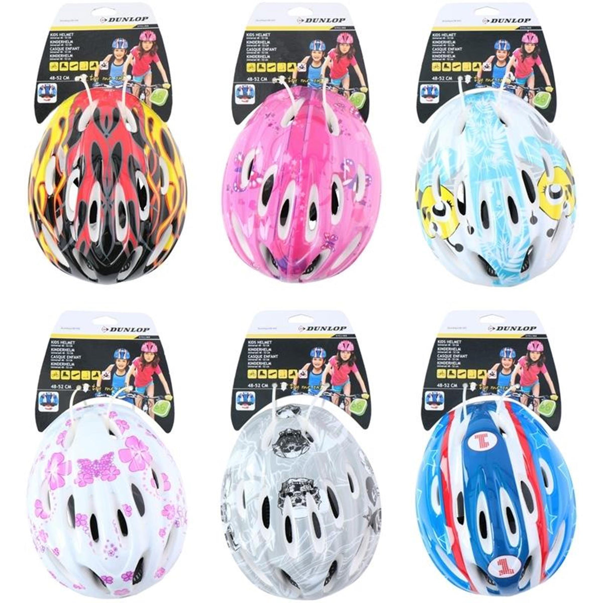 Dunlop kinderfietshelm uni 48-52cm