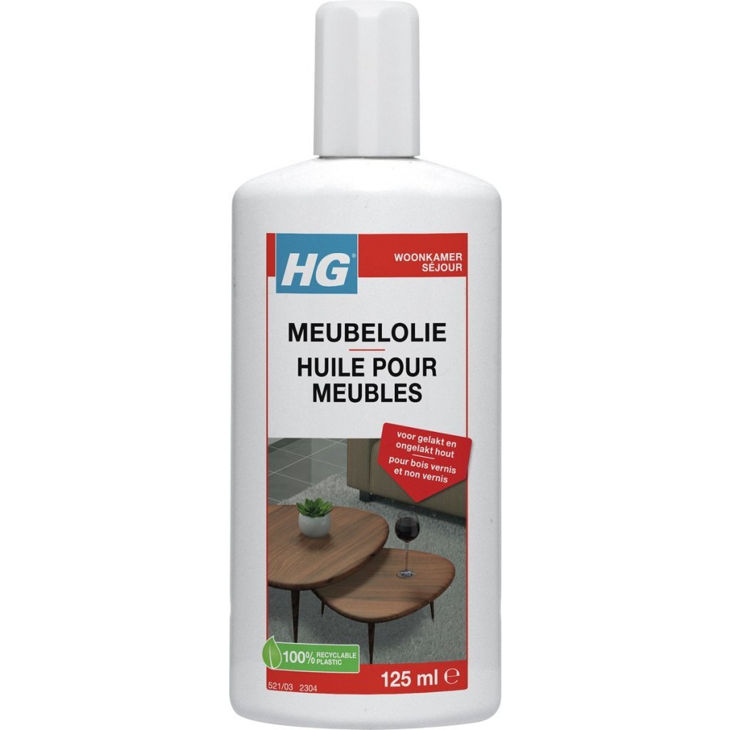 Hg verzorgende meubelolie eiken mahonie kersen 125 ml