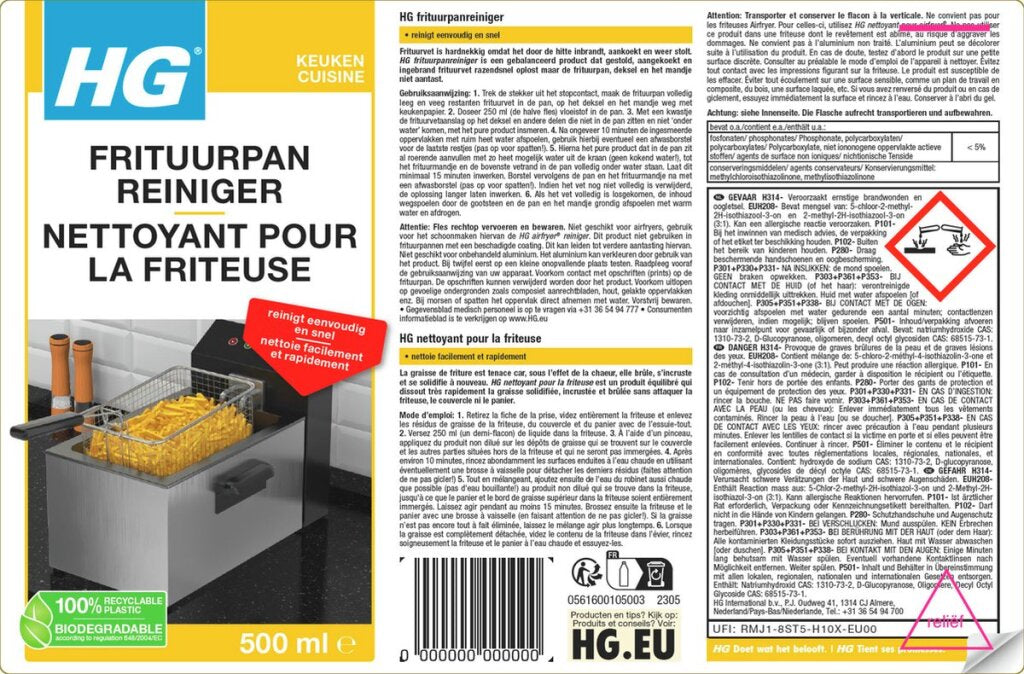 Hg frituurpanreiniger 500ml
