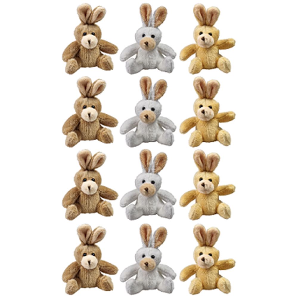 Knuffels konijntjes 3 ass. 12 cm. (in po