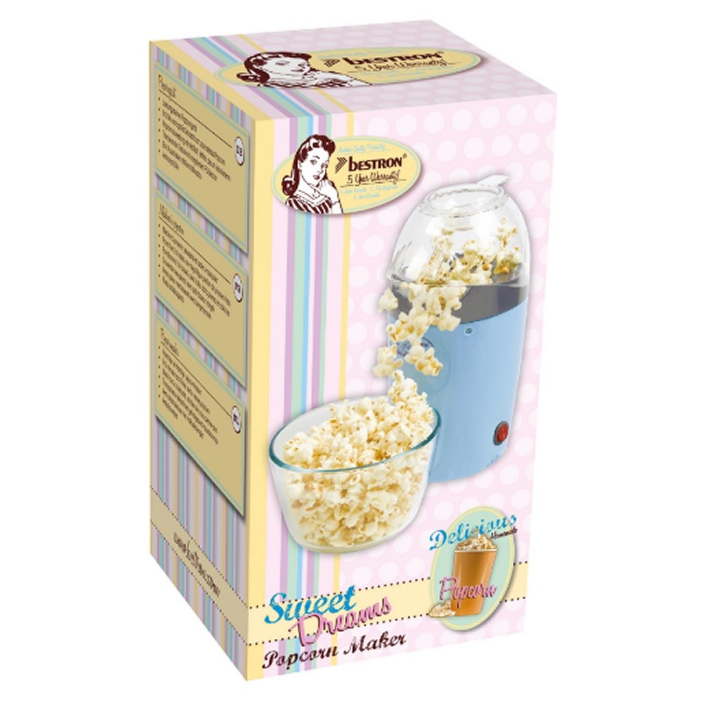 Bestron apc1007 popcornmaker 1200w blauw