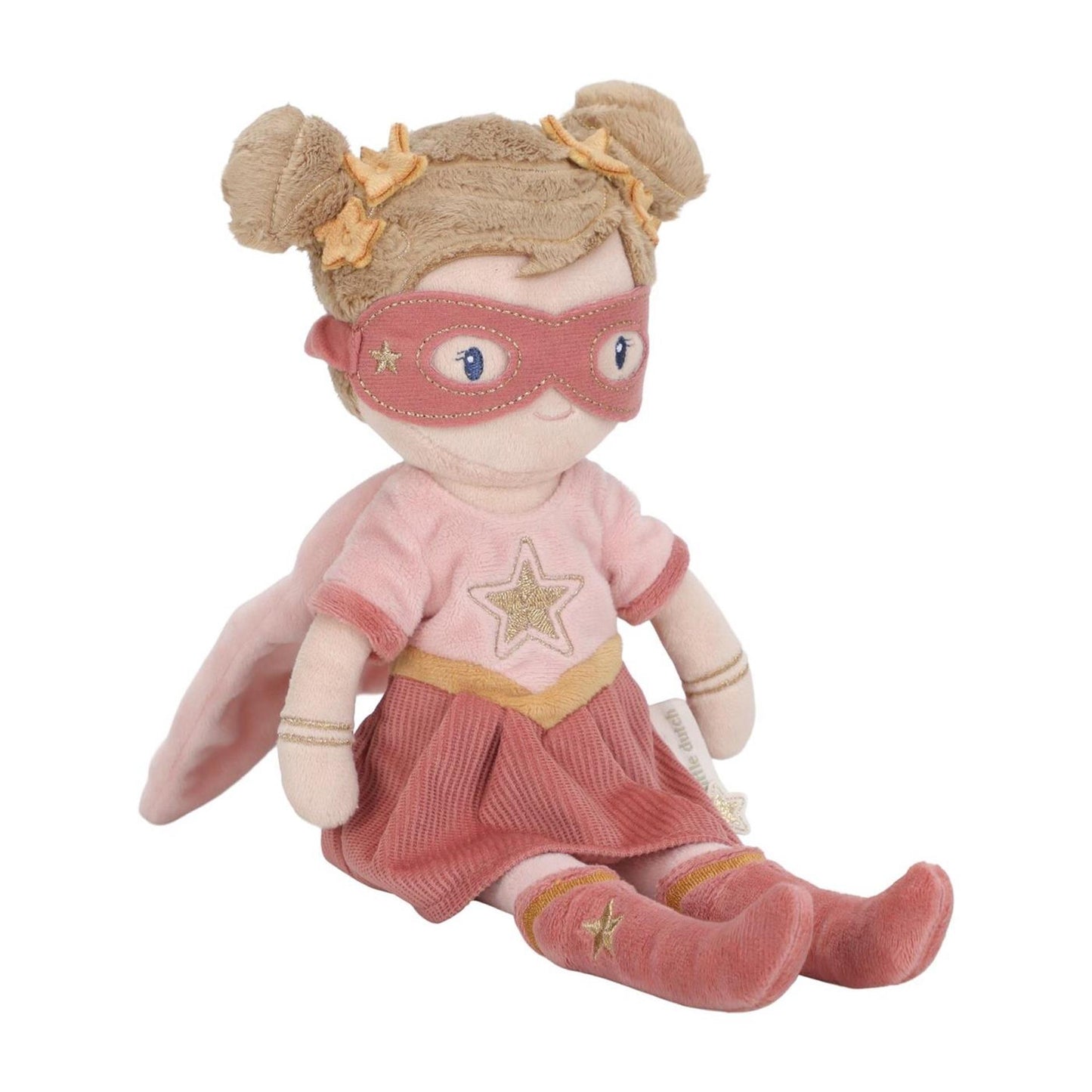 Little dutch superhero knuffelpop rosa - 35 cm