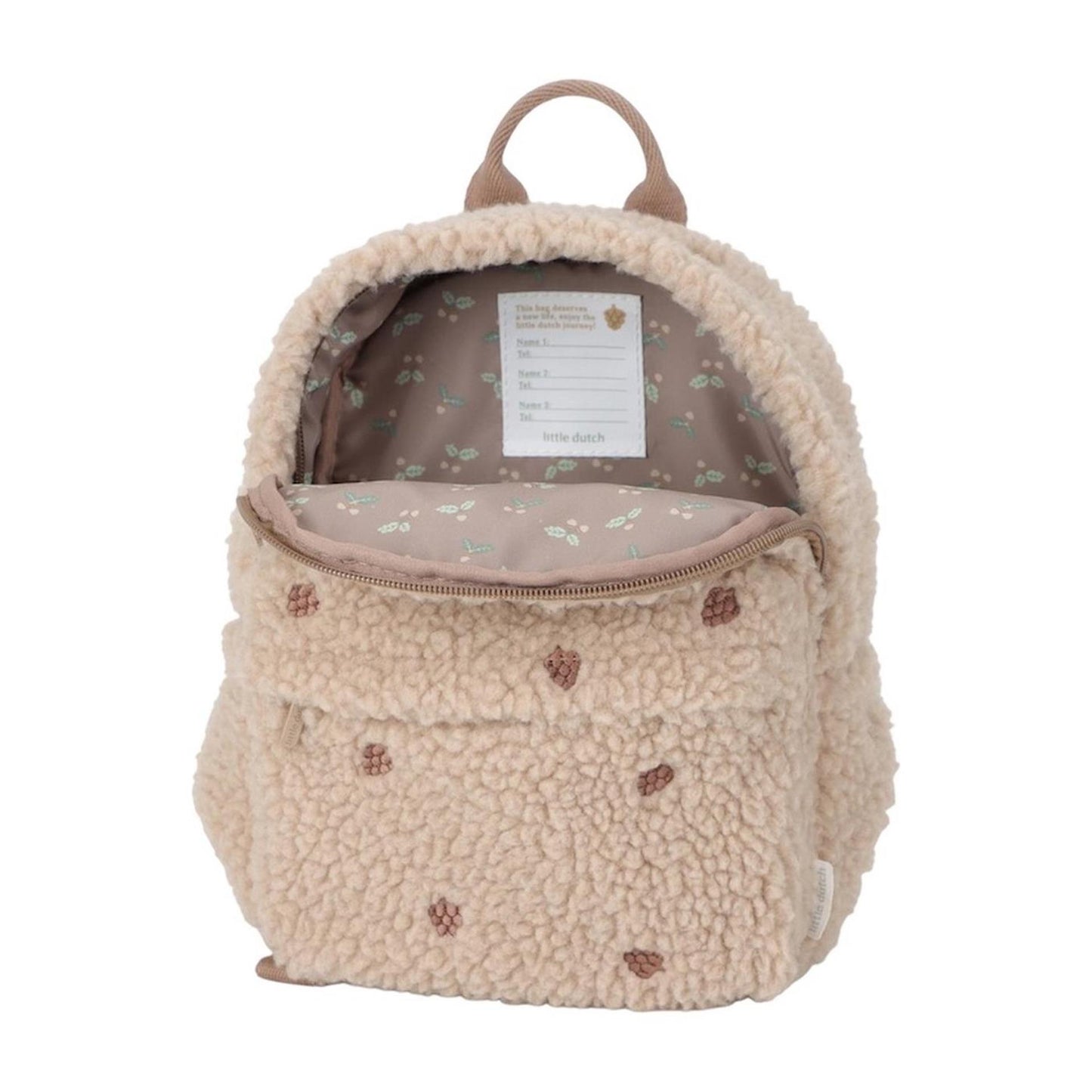 Little dutch teddy rugzakje taupe 23x7,6x30,5cm
