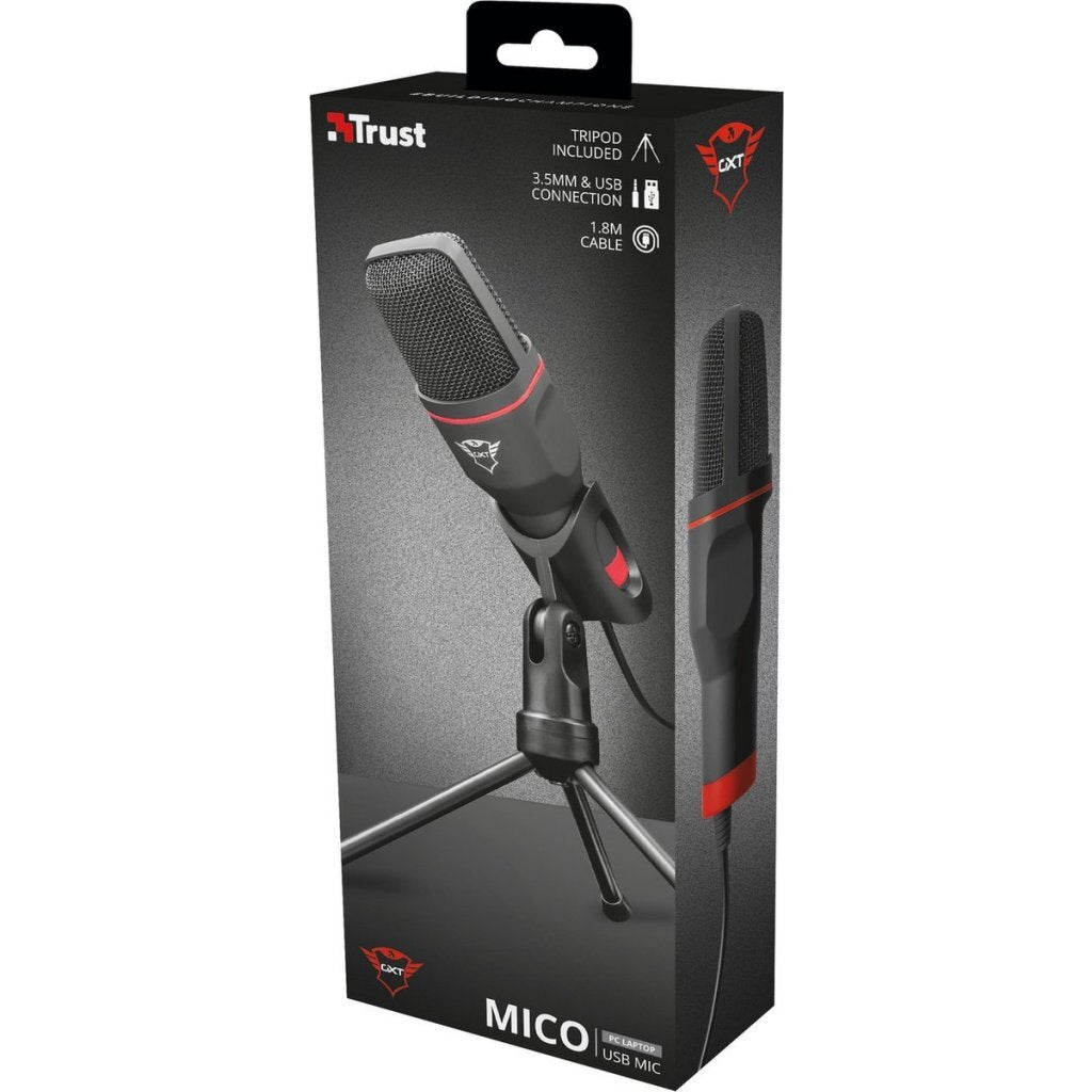Trust gxt 212 mico usb microfoon zwart rood