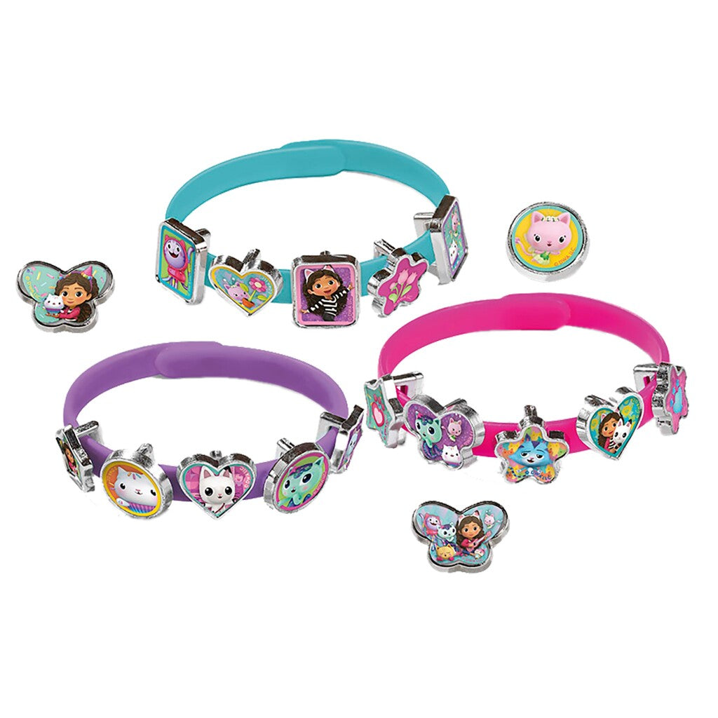 Totum gabby’s poppenhuis 3 schuif armbandjes maken met 18 schuifbedels | speelgoed meisjes vanaf 3 jaar gabby’s dollhouse