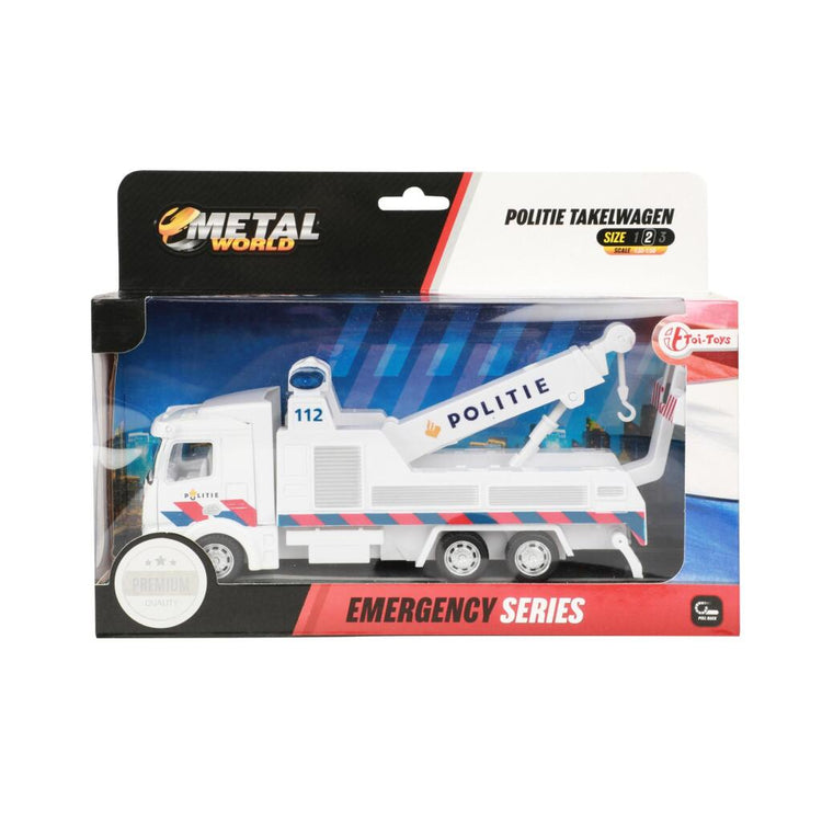 Toi-toys politie sleepwagen die cast nederland pull back