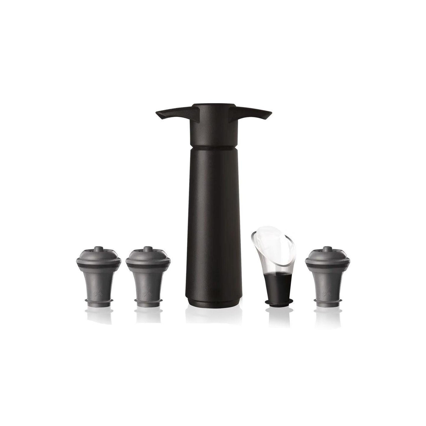 Vacu vin wine saver 5-delige set zwart