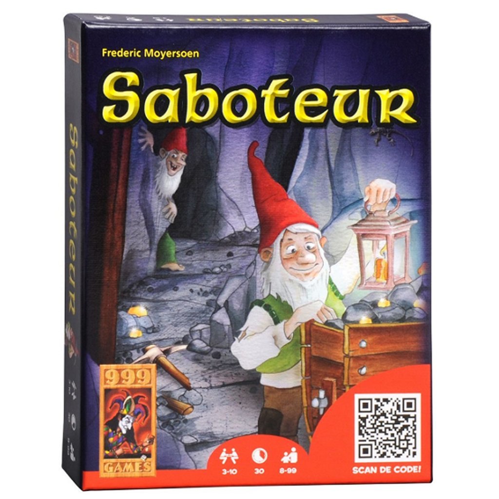 999games 999 games saboteur kaartspel (nederlands, 3-10 spelers, 30 minuten, vanaf 8 spelers)