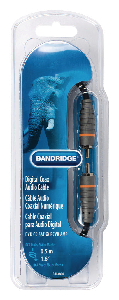 Bandridge bal4800 digitale coax-audiokabel 0,50 m