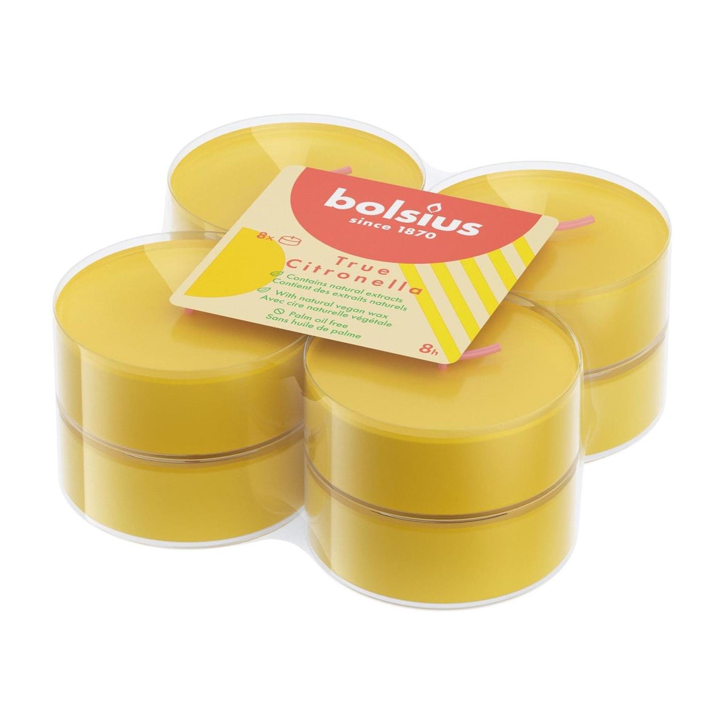 Bolsius true citronella maxi theelichten set a 8 stuks