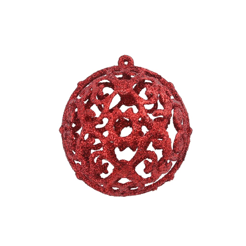 Vidaxl 100-delige kerstballenset 3 4 6 cm rood