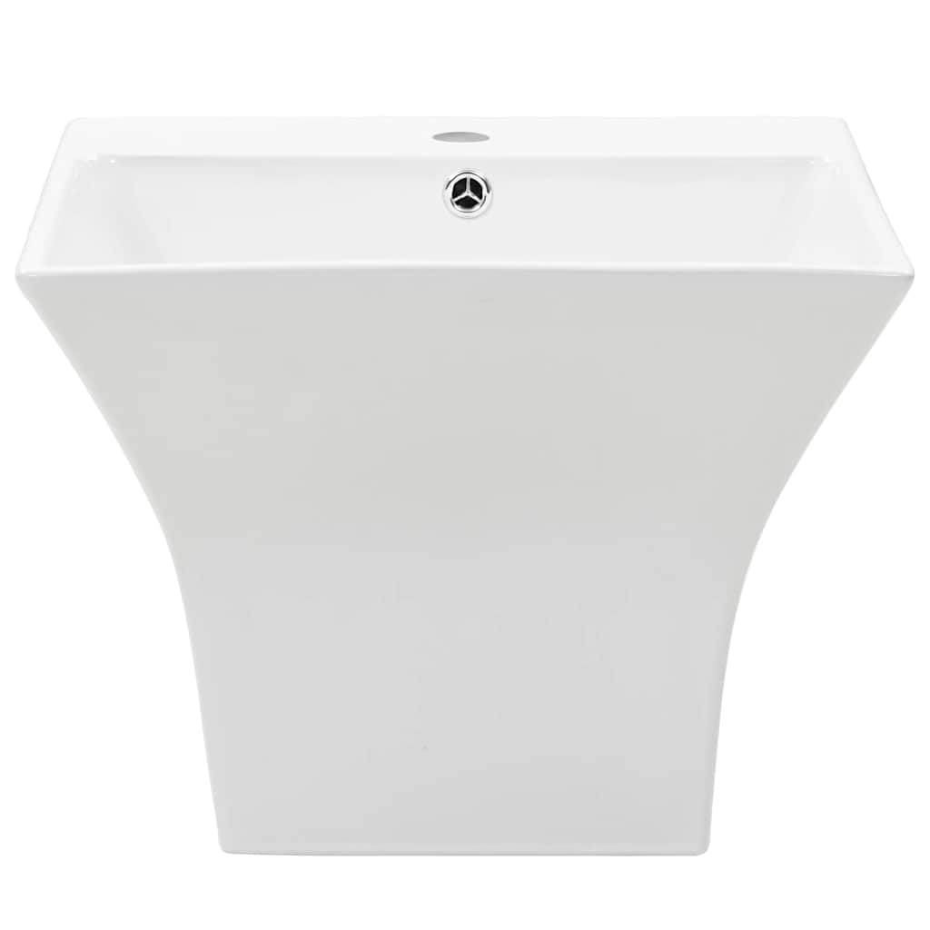 Vidaxl wasbak wandgemonteerd 500x450x410 mm keramiek wit