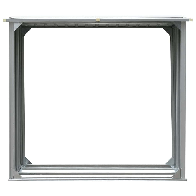 Vidaxl haardhoutschuur 172x91x154 cm gegalvaniseerd staal grijs