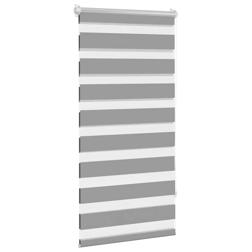Vidaxl zebra rolgordijn 80,9 x 150 cm stofbreedte 76,7 cm grijs