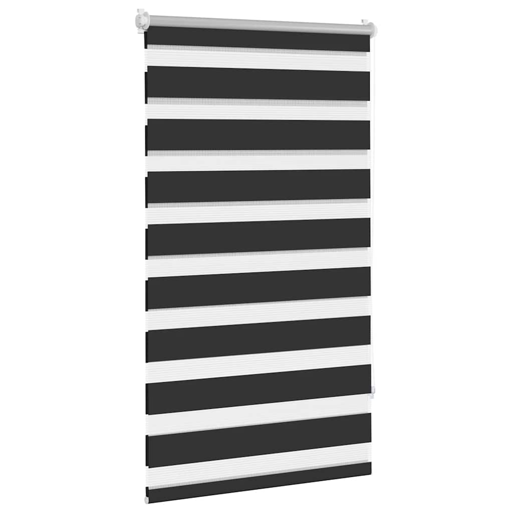 Vidaxl zebra rolgordijn 90,9 x 150 cm stofbreedte 86,7 cm zwart