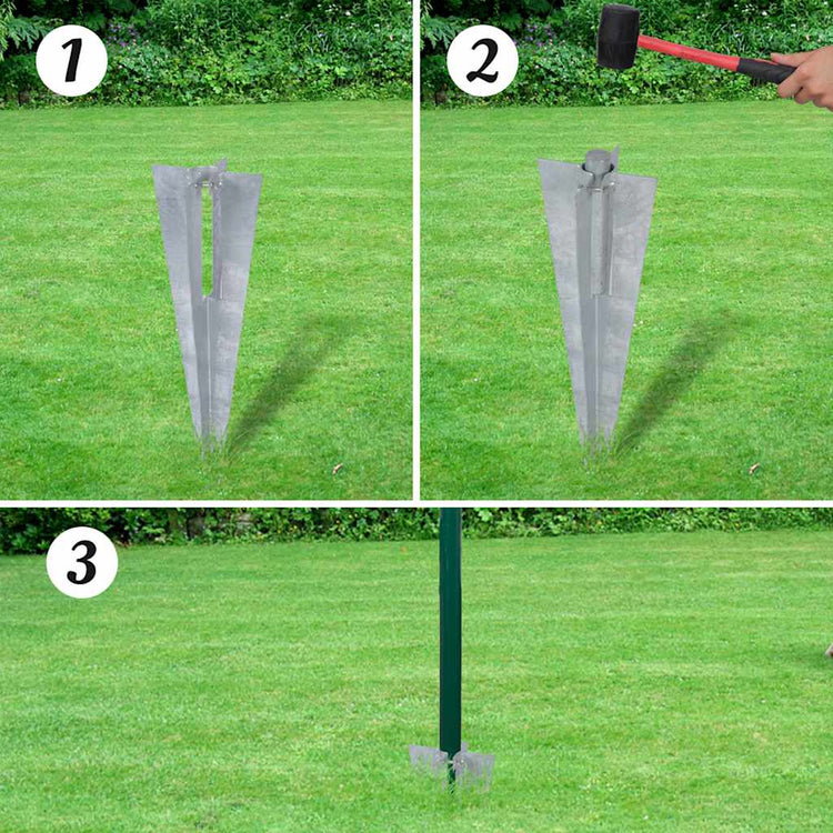 Vidaxl euro hek 10x0,8 m staal groen
