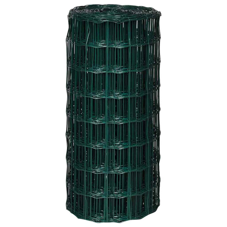 Vidaxl euro hek 10x0,8 m staal groen