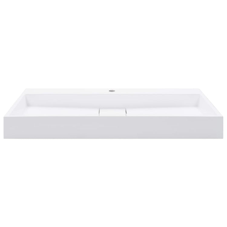 Vidaxl wastafel 100x46x11 cm mineraal gegoten marmer gegoten wit