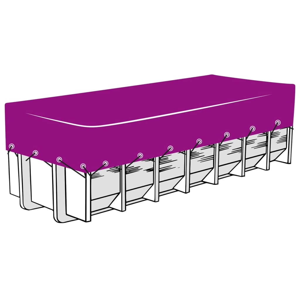 Vidaxl containernet 3,5x8 m hdpe zwart