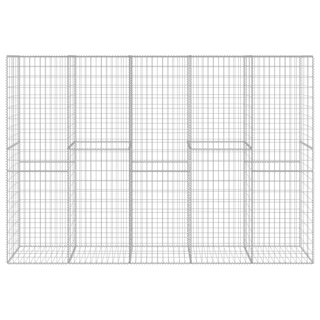 VidaXL Schanskorfmuur met deksel 300x50x200 cm gegalvaniseerd staal
