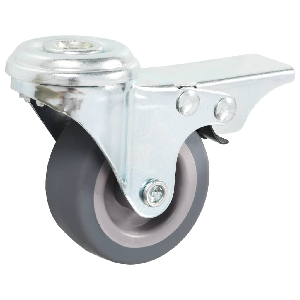 Vidaxl 12 st zwenkwielen met boutgaten 50 mm