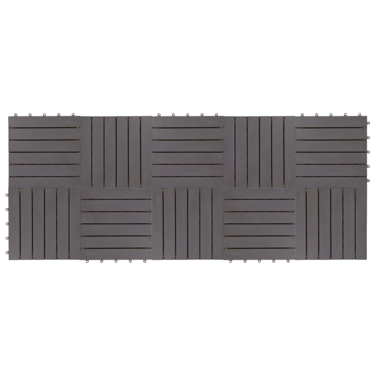 Vidaxl terrastegels 10 st 30x30 cm massief acaciahout greywash