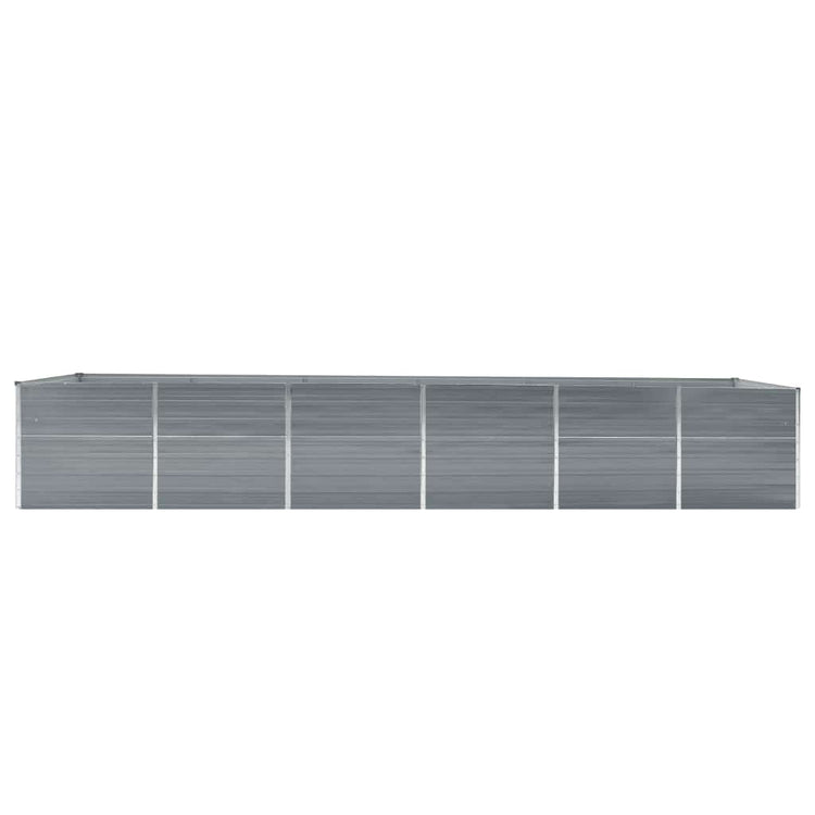 Vidaxl plantenbak verhoogd 480x80x77 cm gegalvaniseerd staal grijs