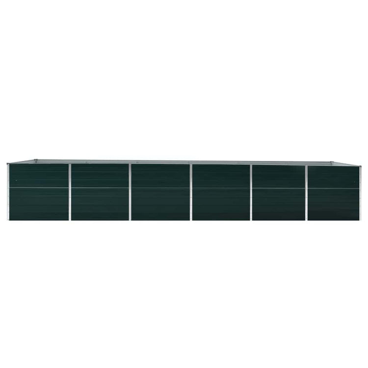 Vidaxl plantenbak verhoogd 480x80x77 cm gegalvaniseerd staal groen