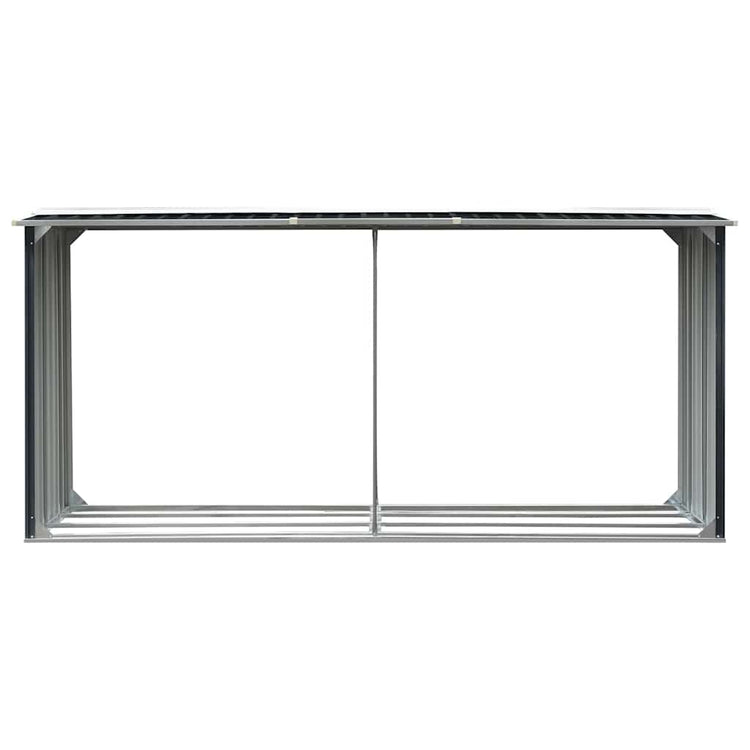Vidaxl haardhoutschuur 330x92x153 cm gegalvaniseerd staal antraciet