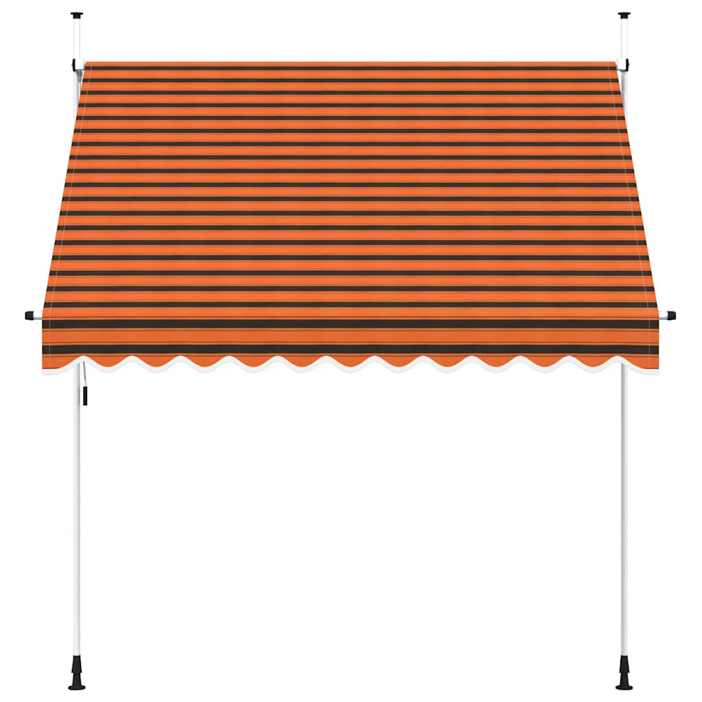 Vidaxl luifel handmatig uittrekbaar 250 cm oranje en bruin
