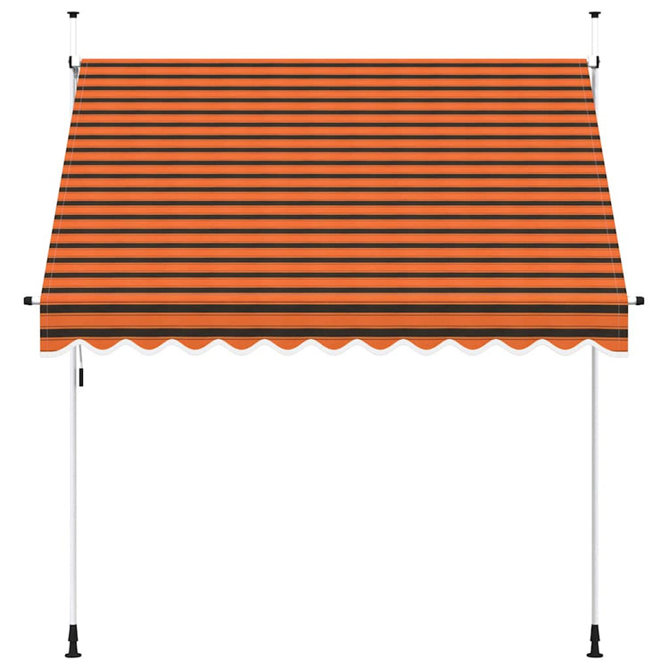 Vidaxl luifel handmatig uittrekbaar 250 cm oranje en bruin