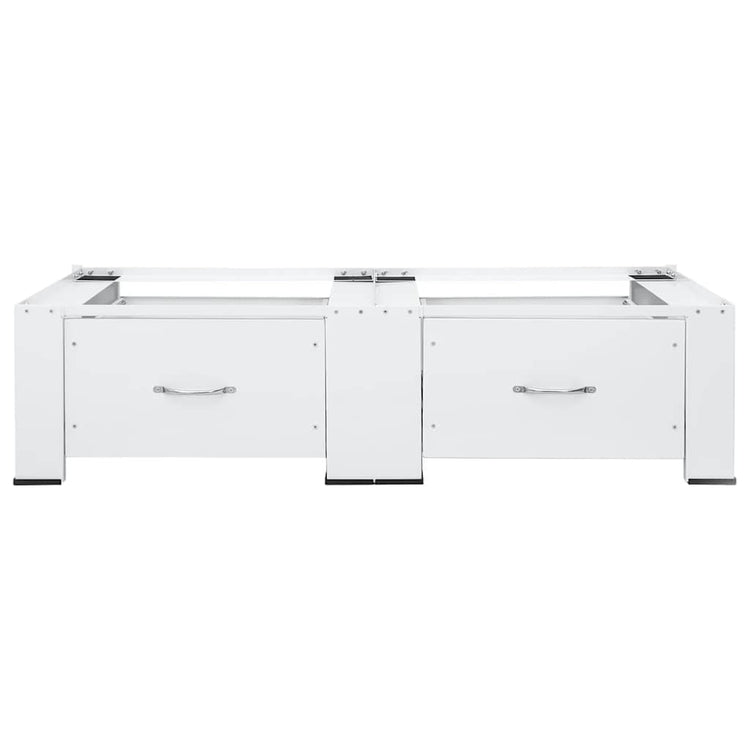 Vidaxl wasmachine- en drogerverhoger dubbel met lades wit
