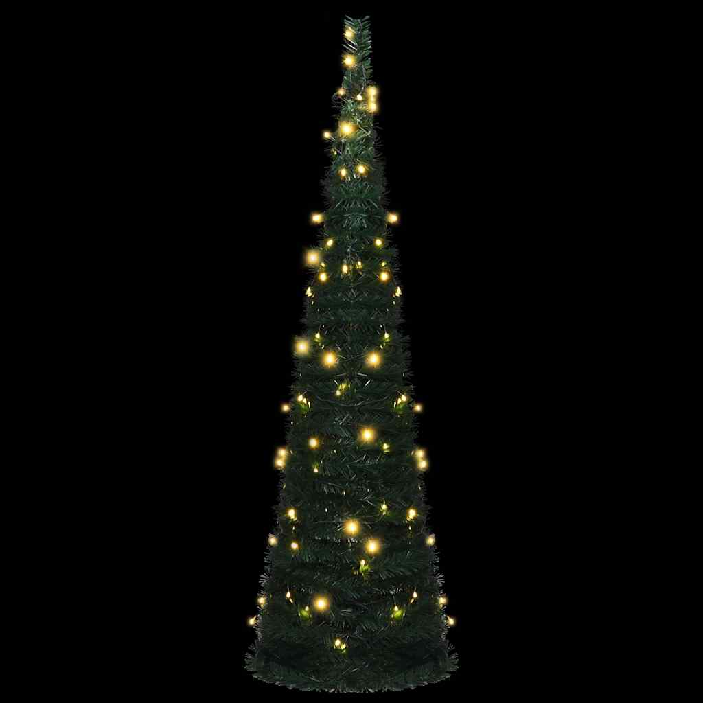 Vidaxl kunstkerstboom met verlichting pop-up 150 cm groen