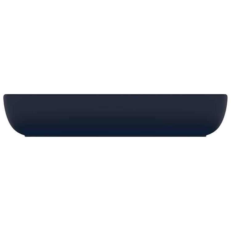 Vidaxl wastafel rechthoekig 71x38 cm keramiek mat donkerblauw