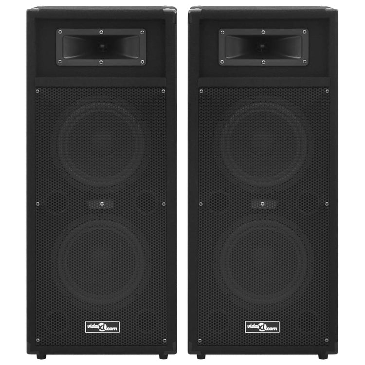Vidaxl hifi-podiumluidsprekers 2 st passief professioneel 1000 w zwart