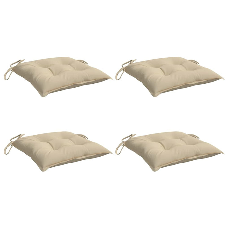 Vidaxl stoelkussens 4 st 50x50x7 cm oxford stof beige
